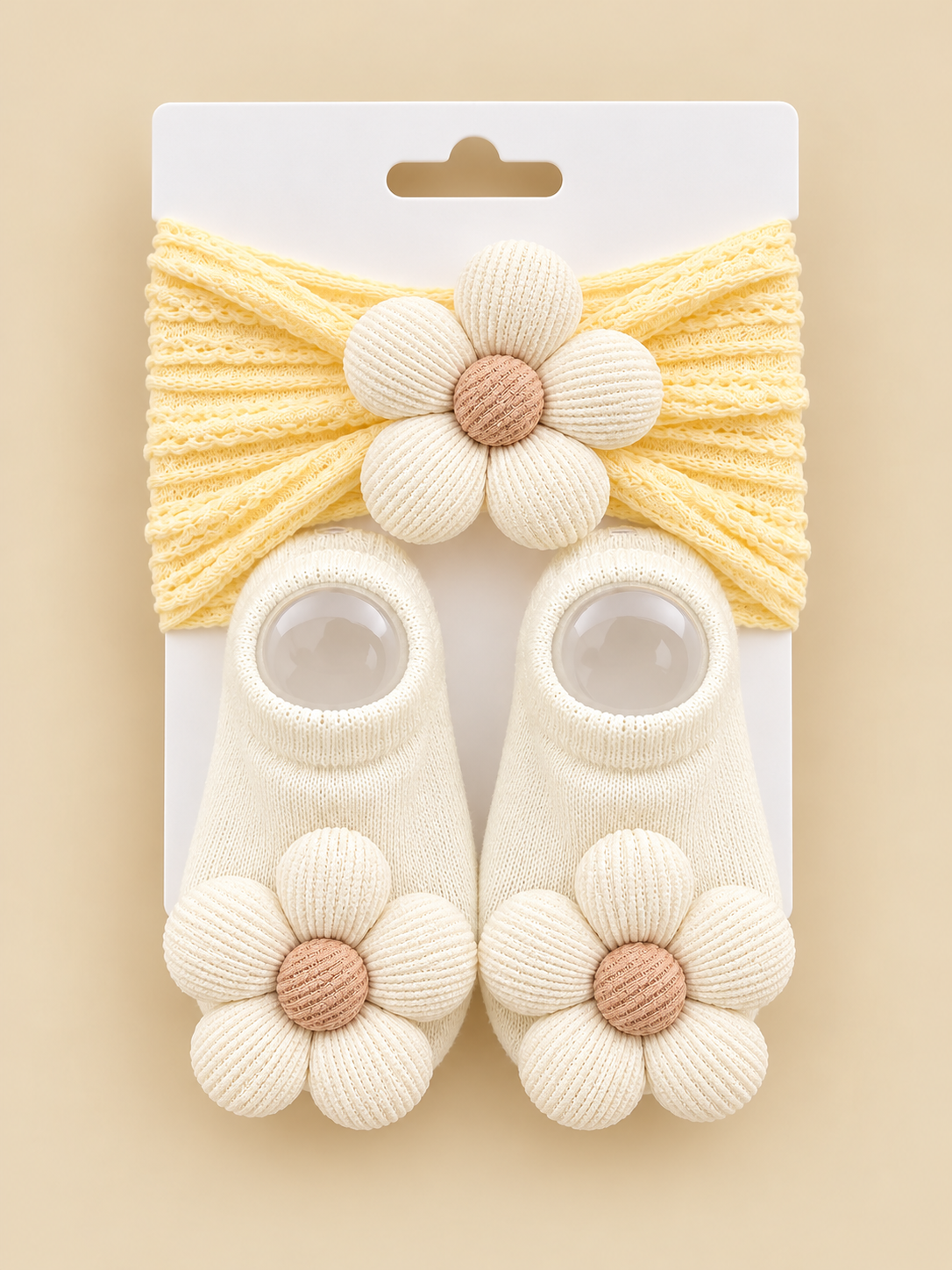 Baby Floral Headband & Booties Set
