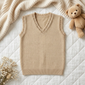 V-neck with hand Knitted, crochet